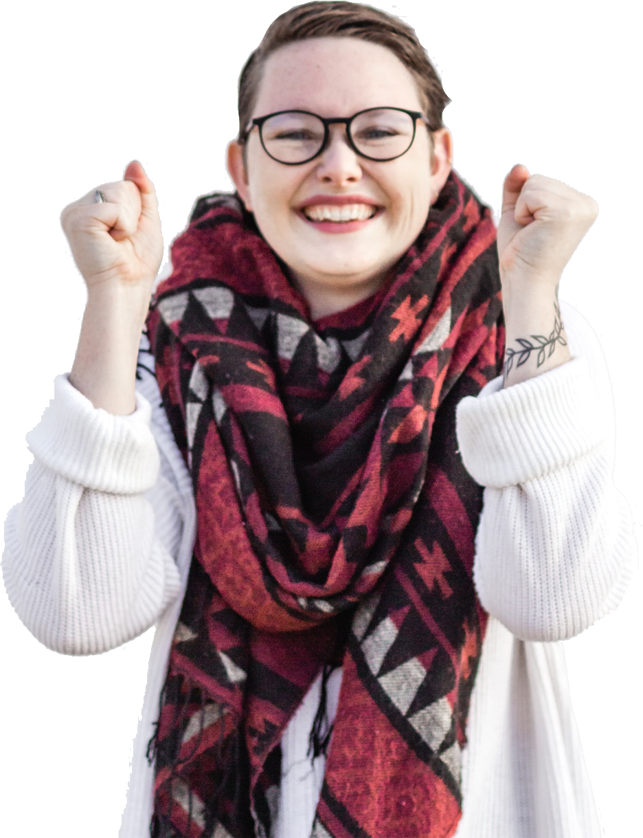 Excited person
